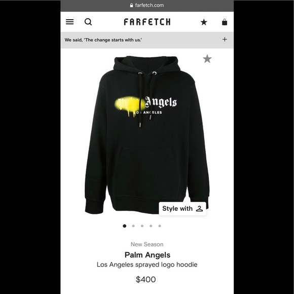 COPY - Palm Angels Los Angels Sprayed Hoodie - Picture 1 of 3